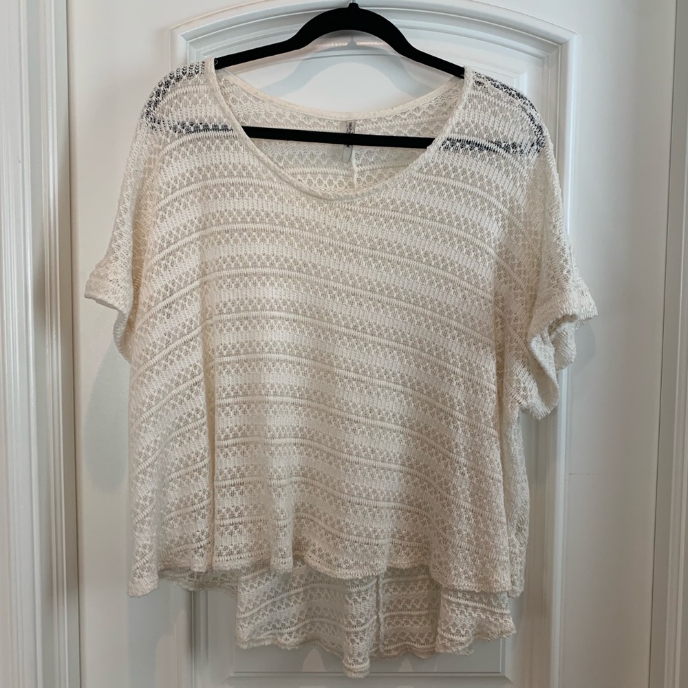 Irene’s Story: Cream Crochet Top